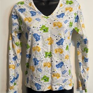 Vintage Care Bears Long Sleeve VNeck Shirt